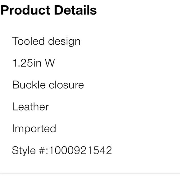 Patricia Nash Vietri Tooled Belt - Picture 2 of 4